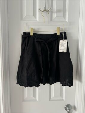 Converse One Star black waist tie skirt - 100% cotton